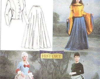 Butterick 4154 Misses' Historical Tops and Skirts Sewing Pattern