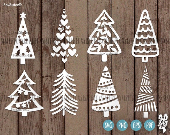 Christmas tree svg Bundle SET 3 8 svg cut files Christmas