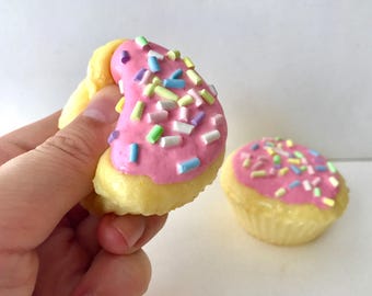 Pink Cupcake Squishy Pastel Sprinkles Kawaii Squishy - Nerdcake