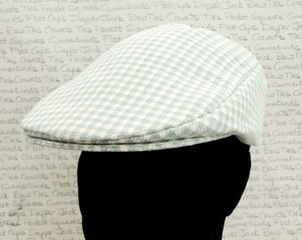 Flat Cap, houndstooth check flat cap for men