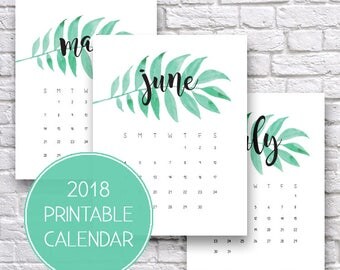 printable calendar 2018 monthly