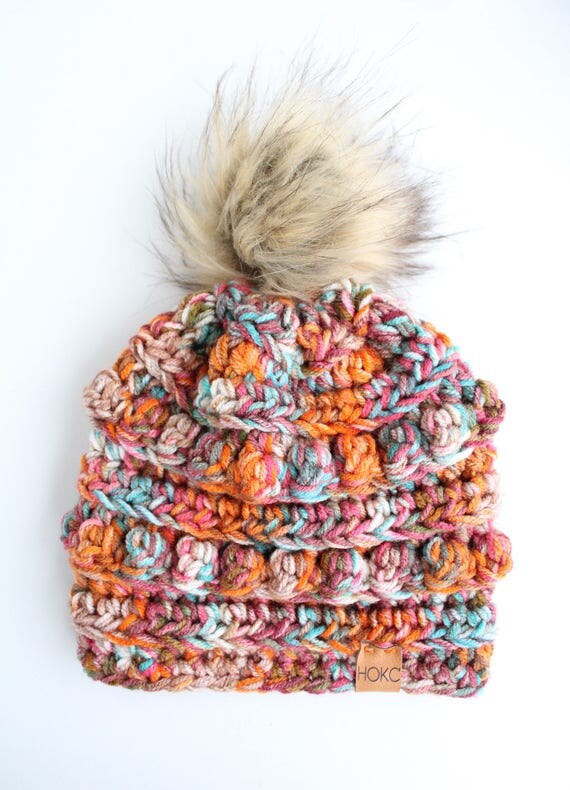 TODDLER Starburst Bobble Toboggan // Crochet Hat Child's