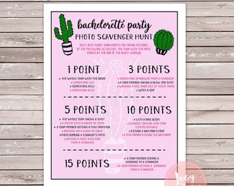 Bachelorette Scavenger Hunt Checklist Bachelorette Party