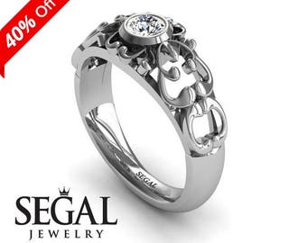 Filigree Engagement Ring White Gold Solitaire Ring Edwardian Engagement Ring Diamond Ring Art Deco Ring Filigree Engagement Ring - Makayla