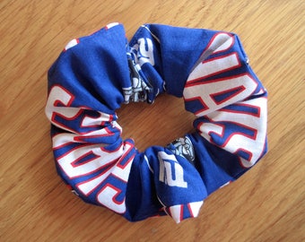 Sports Scrunchies Handmade from New York Giants NFL Cotton American pro football team Ponytail hair holder Women Cheerleader Fans Coach Gift