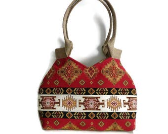 Kilim tote bag, tapestry shoulder bag, bohemian tote bag, carpet bag, handbag, ethnic tote bag, hippie bag, Turkish kilim bag, kilim purse