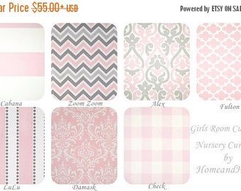 Summer SALE Girls room curtains Nursery drapery panels Window curtains light pink baby girls curtains 25W one pair you choose your length