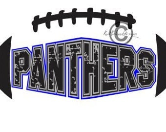 Distressed Football Svg, Panther Svg, Dxf For Silhouette