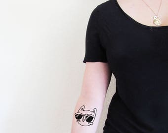 cat tattoo etsy cat tattoo etsy