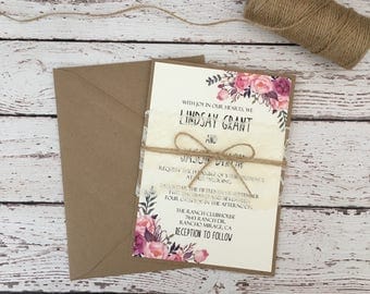 Rustic Wedding Invitation 