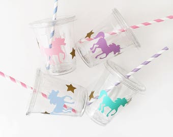 Unicorn Party Cups - Unicorn Birthday - First Birthday - Unicorn Theme - Mythical - Princess Party - Fairy Tale - Magical Birthday - Parties