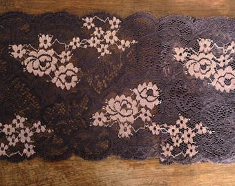 Stretch Lace - Grape & Rose Pink
