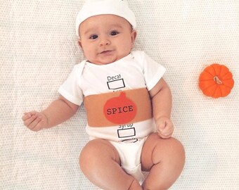 Baby Halloween Costume, Coffee Baby Costume with Hat, First Halloween Outfit, Popular Design 2017
