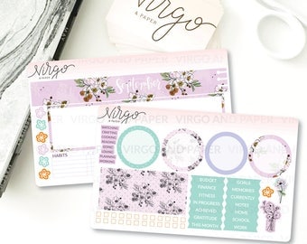 September 2017 Notes Page Kit - September Monthly Sticker Kit - September Monthly Note Kit Glossy/Matte Stickers N709