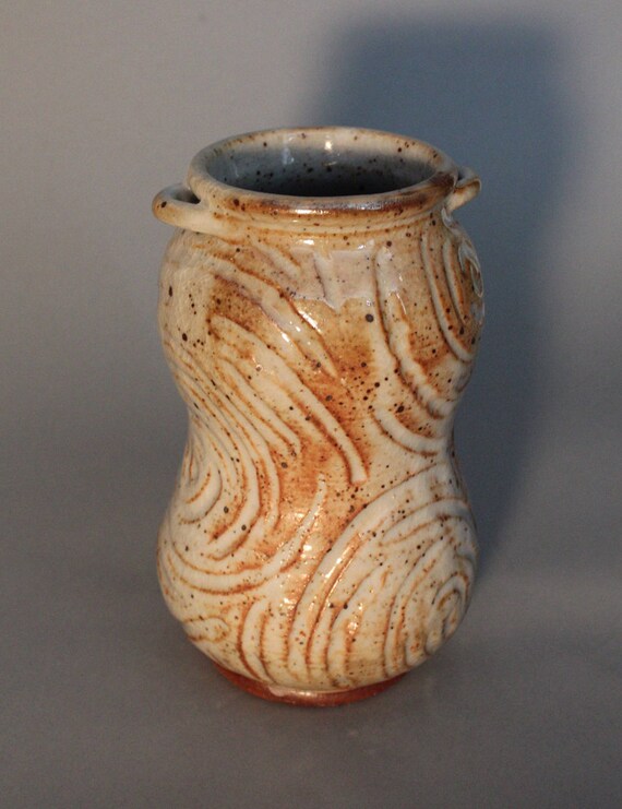 Handmade Ceramic Carved Vase