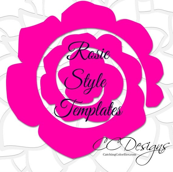 Download Paper Rose SVG Cut Files- DIY Giant Paper Rose- DIY Paper ...