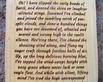 Invaluable image with high flight poem printable Insane image pertaining to high flight poem printable