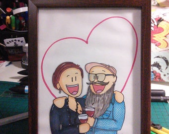 Portrait BD customized in color 10 x 15 cm