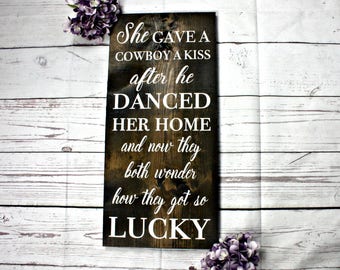 Rustic Wedding Signs. Cody Johnson. Wedding Decor. Wedding Gift Sign. Gifts for the Bride and Groom. Rustic Wooden Sign. Cowboy Sign.