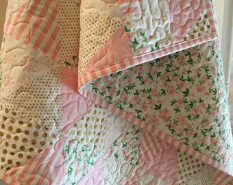 Baby girl quilt | Etsy