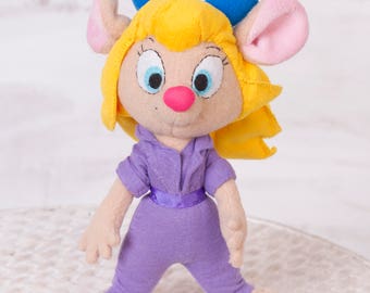Handmade plush Mouse doll 10 in high