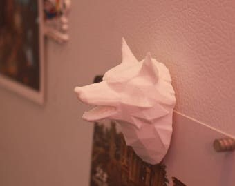 White Wolf Fridge Magnet
