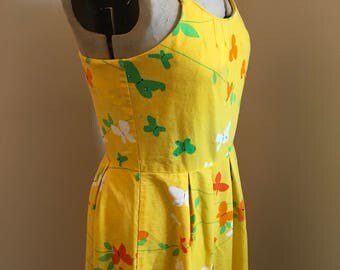 Vintage 1960s Malia Yellow Sundress