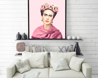 Frida Kahlo • Printable Art Watercolor Print Art Deco Print Instant Download Art Vintage Art Boho Art Celebrity Poster Celebrity Art Decor