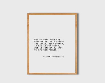 Shakespeare, Literary Quote, Literary Poster, Book Art, Literary Print, Book Art, Book Quote Print, Typography Wall Art, Printable