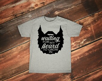 Waiting For My Beard To Grow In Tee, Funny Toddler Tee, Lumberjack T-Shirt, Birthday Shirt, Lumberjack Birthday, First Birthday, Beard Tee