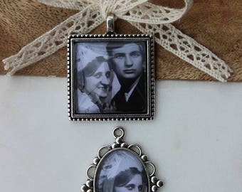 Set of wedding bouquet photo charms/Set of bouquet memorial charms/Bridal bouquet photo charms/Bouquet memorial charms/Memorial photo charm
