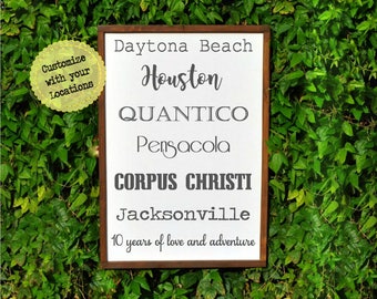 10th Wedding Anniversary Gift for husband, 10th Anniversary Gift for Him, Anniversary Present, 10th Anniversary Gifts for Men, Wooden Signs