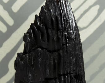 BLACK TOTEM - Mixed media Sculpture