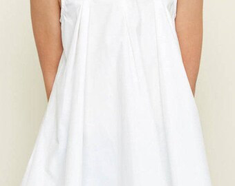 white ruffle collared shirt