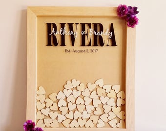 Alternative Wedding Guest Book/Guest Book Drop Box/Heart Drop Box