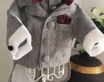 REGAN Gray Dog Tuxedo - Custom Sizing