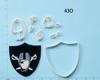 Oakland Raiders Fondant Cutter Oakland Raiders Cookie Cutter Oakland Raiders Gift Oakland Raiders Party Oakland Raiders Birthday Gift