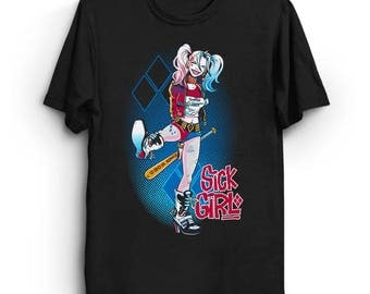 Sick Girl - Harley Quinn T-Shirt | Margot Robbie Shirt | Batman T-Shirt | Tank Girl T-Shirt