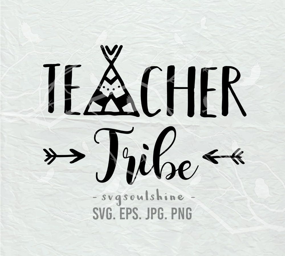 Download Teacher Tribe SVG File Teacher Silhouette Cut File Cricut