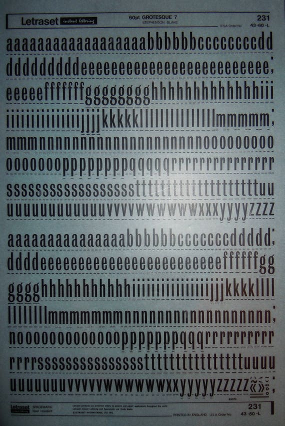 Letraset fonts