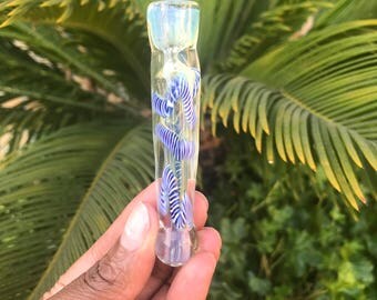 Glass Chillum Pipe, Glass Chillum, One Hitter, Glass Smoking Pipe, Glass Chillum Glitter, Tobacco Pipe, Smoking Pipe, Glass Pipe