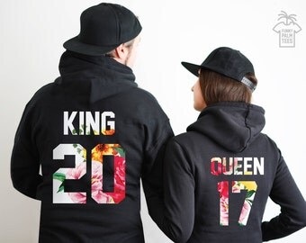 Couples hoodies couples sweaters King and Queen sweatshirts king and queen hoodies king and queen couple sweatshirts anniversary gift hoodie