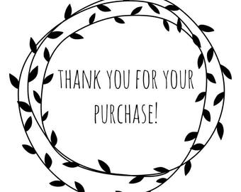 8 Printable Thank You For Your Purchase Cards
