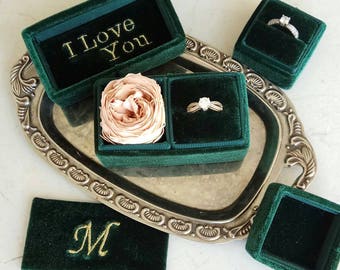 Monogram for your velvet ring box