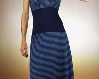 Navy Blue long dress navy blue and country style