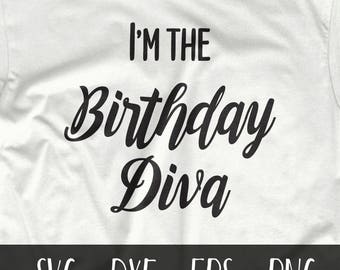 Download Birthday diva svg | Etsy