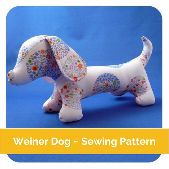 Weiner Dog Sewing pattern PDF dachshund pattern sausage