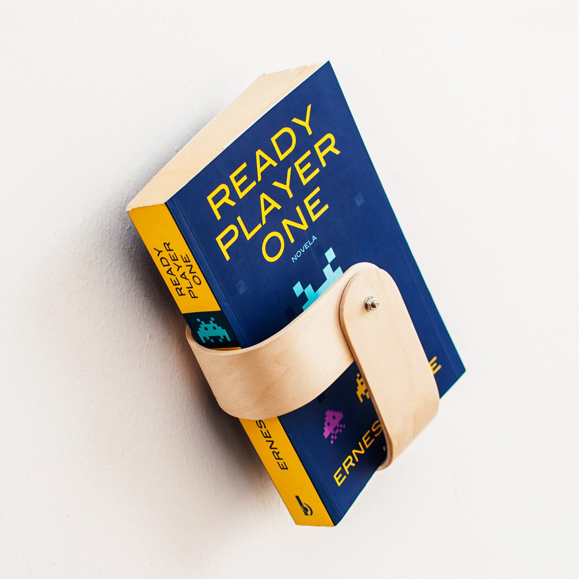 Wall hanging wooden magazine rack modern minimalistic book