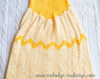 Knit Princess Dress Blanket Pattern - Dress Blanket Pattern - Knit Blanket Pattern - Child Blanket Pattern - Knitting Pattern - Knit Blanket