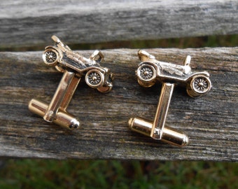 Vintage Model T Car Cufflinks. Wedding, Men's Christmas Gift, Groomsmen, Dad. Anniversary, Birthday, Gold, Classic Car